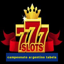 campeonato argentino tabela